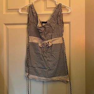 Black and white checkered shirt